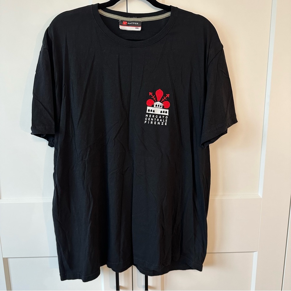 Florence Central Market Black Graphic T-Shirt, size XXL